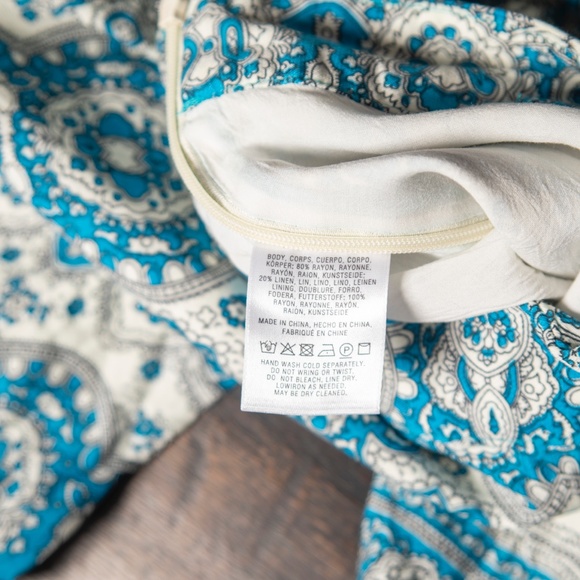 Anthropologie Feather & Bone Paisley Crop Pants 8 - Picture 4 of 9